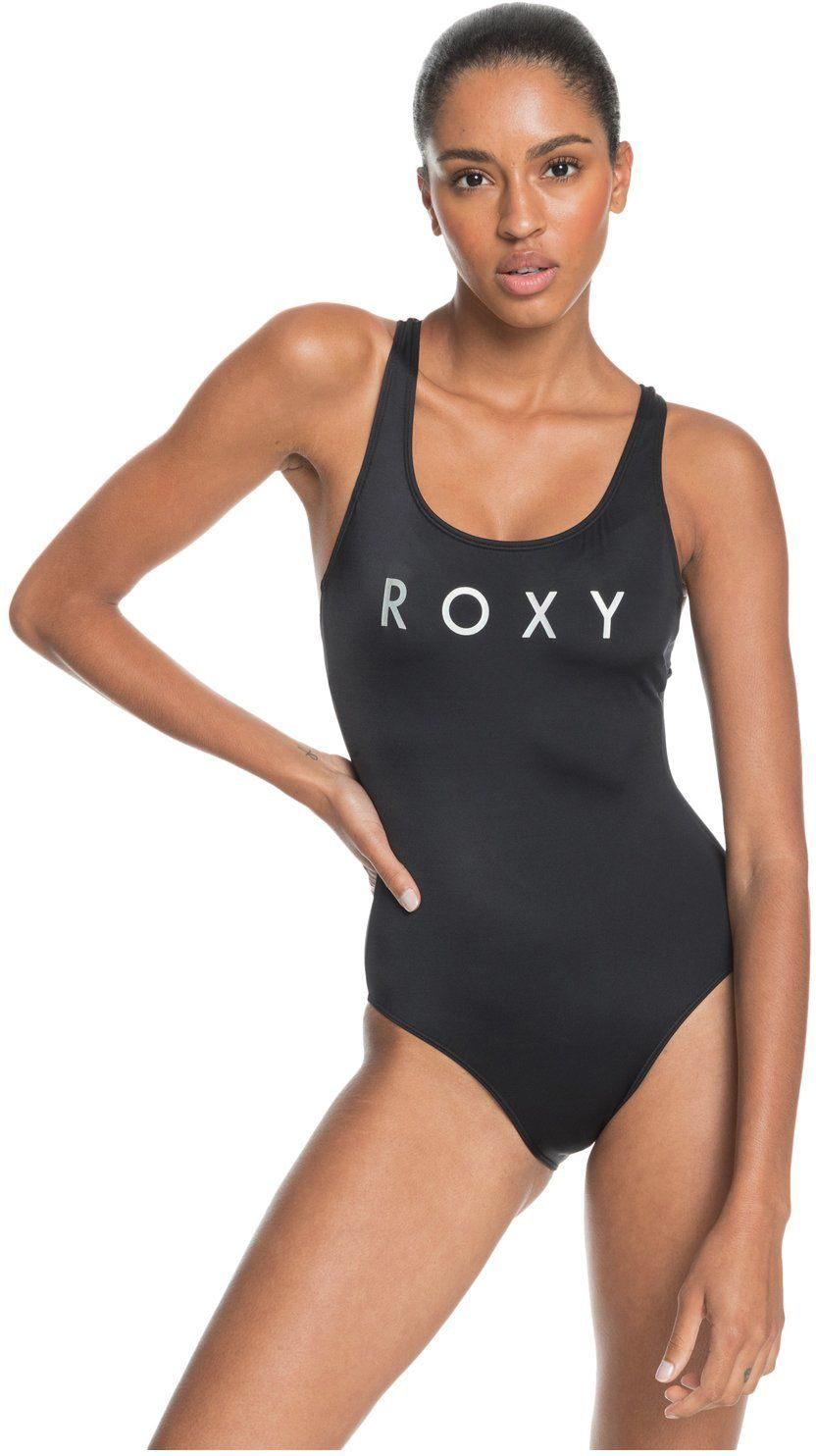 dámske jednodielne plavky ROXY RX FITNESS ONE PIECE SWIMSUIT Anthracite - KVJ0