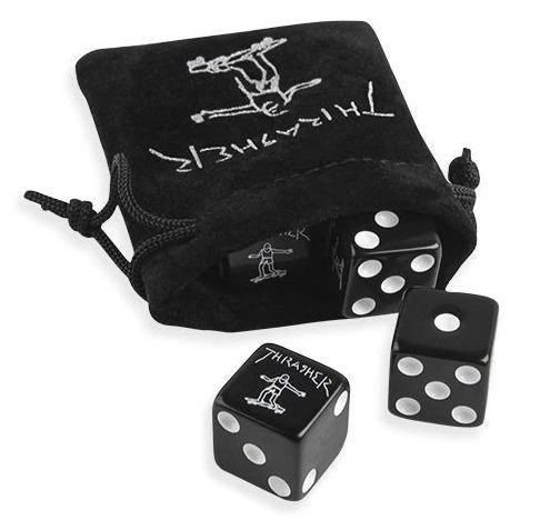 hracie kocky THRASHER DICE SET Black