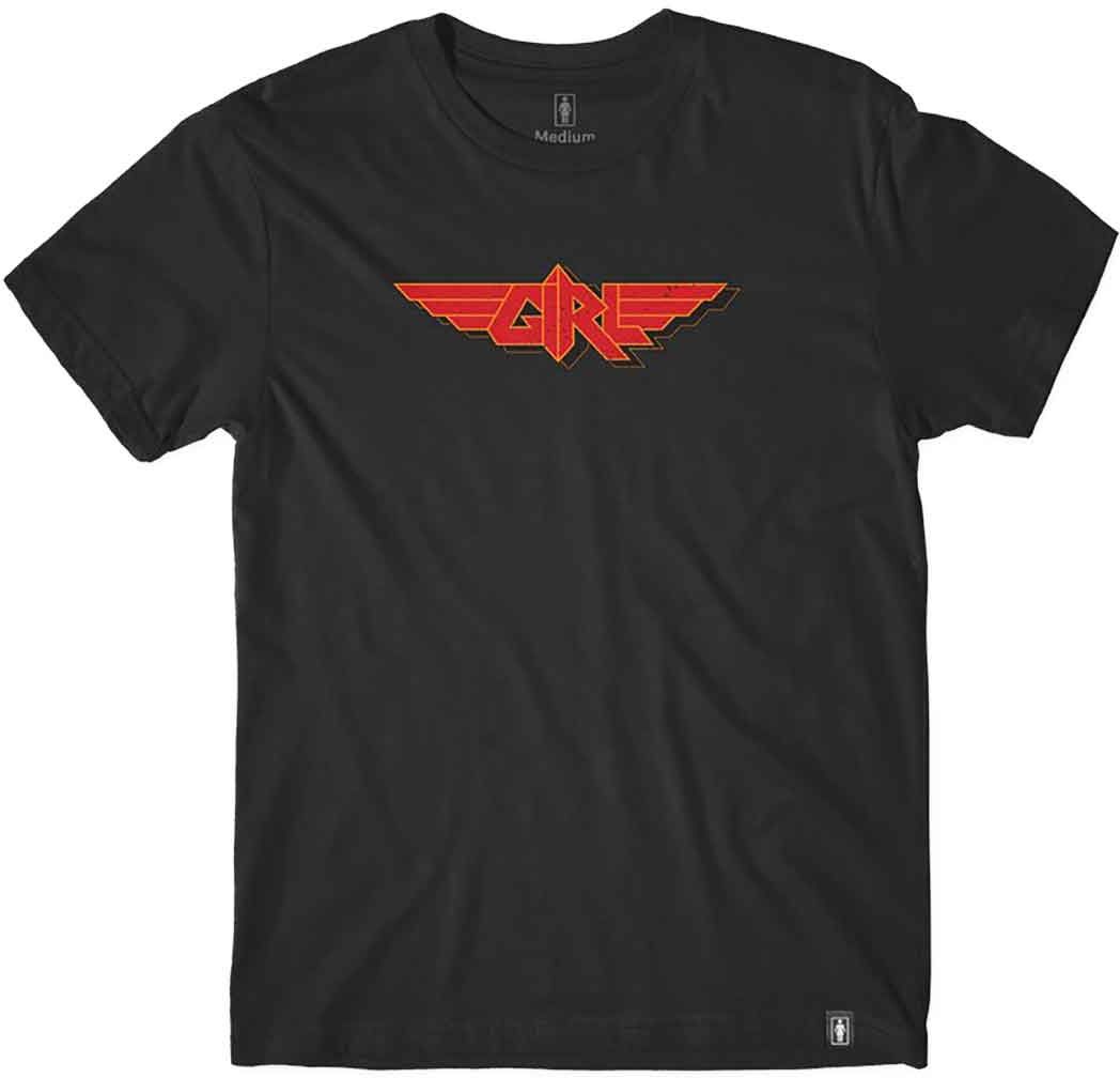 pánske tričko GIRL SKATEBOARDS METAL COMFORT TEE Black