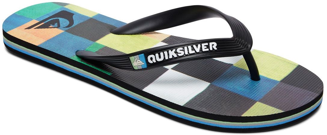 detské žabky QUIKSILVER MOLOKAI RESIN CHECK Y Black/Blue/Green - XKBG