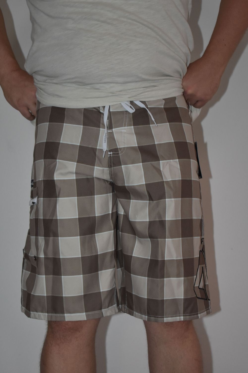 pánske kúpacie kraťasy MATIX Moneyplaid brown