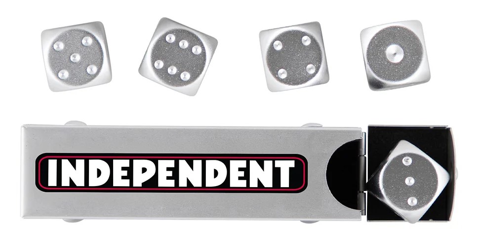hracie kocky INDEPENDENT BAR LOGO  DICE SET SILVER