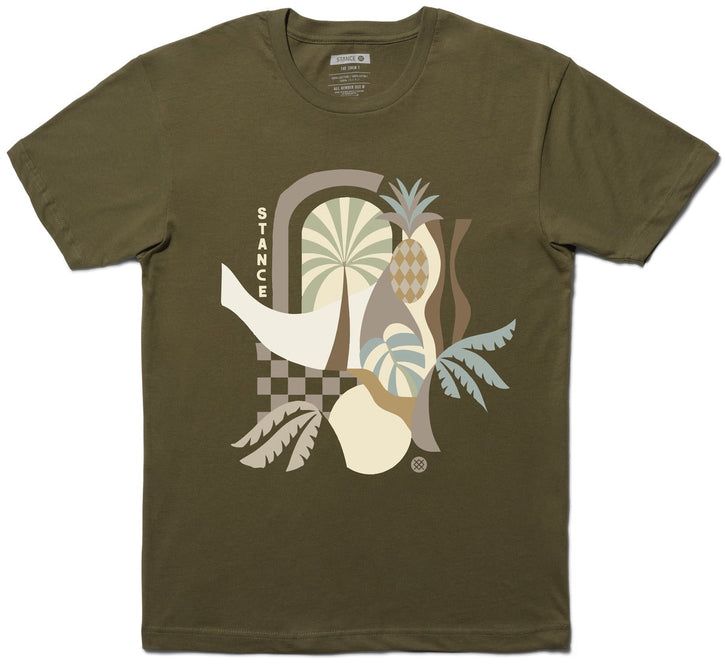 pánske tričko STANCE OASIS TEE Military Green