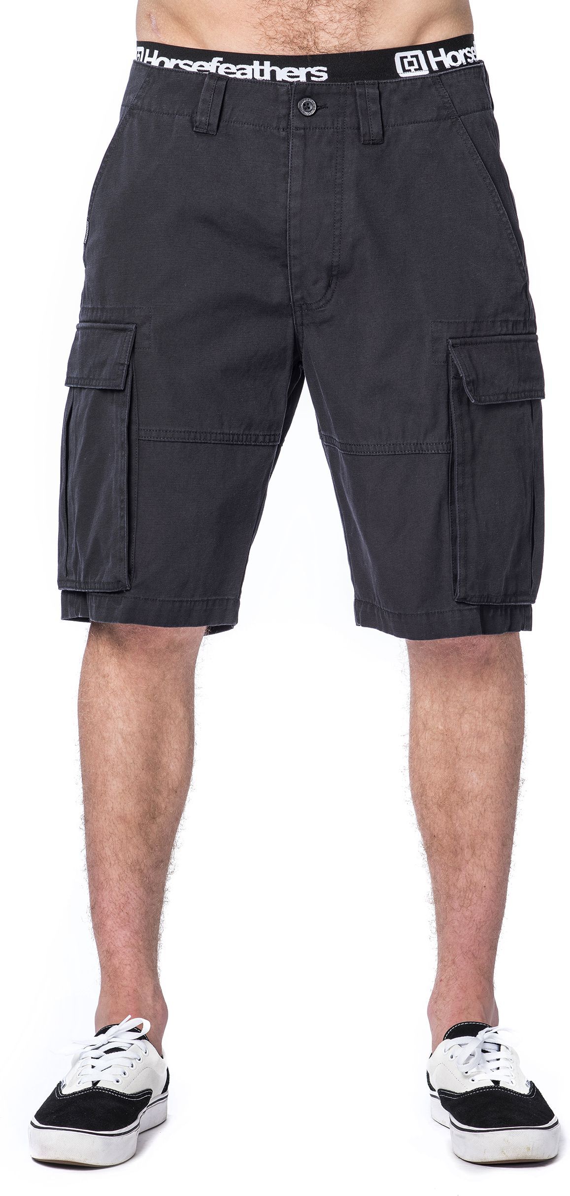 pánske kraťasy HORSEFEATHERS BAXTER SHORTS Black
