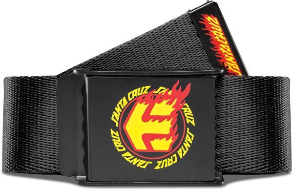 pánsky látkový opasok ETNIES (SANTA CRUZ) FLAME BELT Black