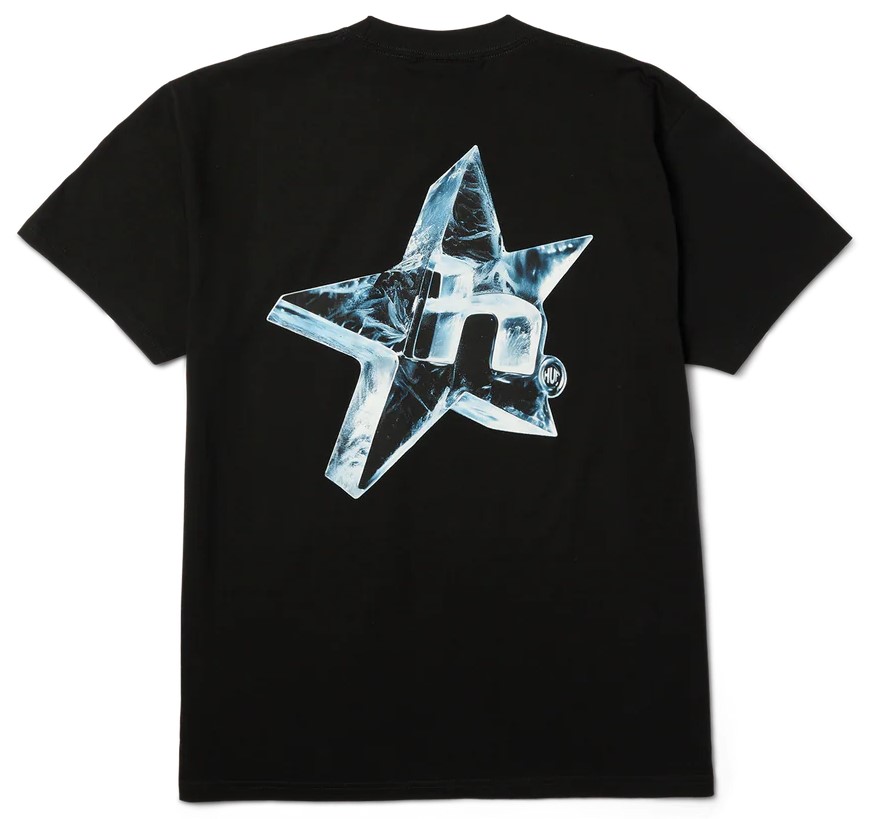 pánske tričko HUF ICE STAR T-SHIRT BLACK
