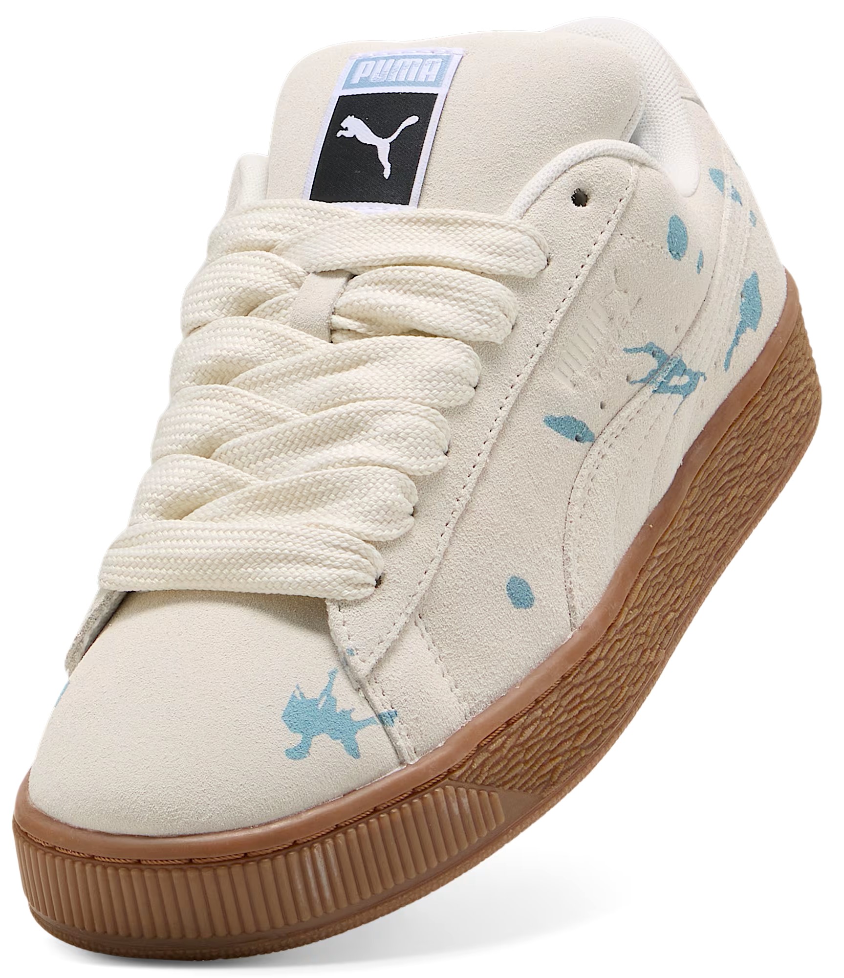 topánky PUMA SUEDE XL SPLATTERS VAPOR GRAY/GUM
