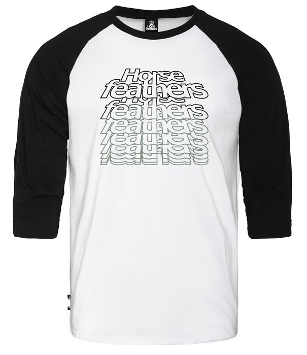 pánske tričko HORSEFEATHERS ROLLIN RAGLAN T-SHIRT WHITE/BLACK