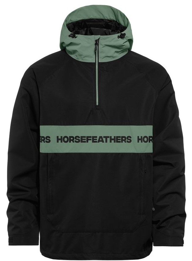 pánska bunda HORSEFEATHERS GORDIE JACKET BLACK/ICEBERG GREEN