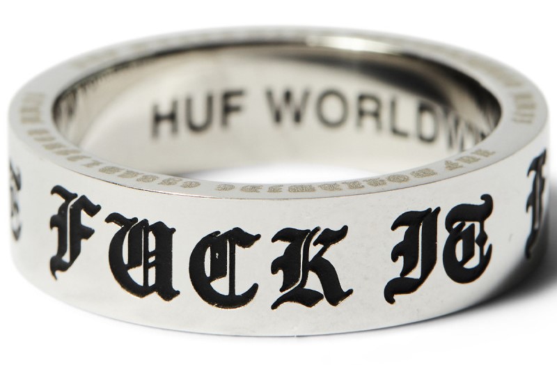 prsteň HUF OLD E RING SILVER