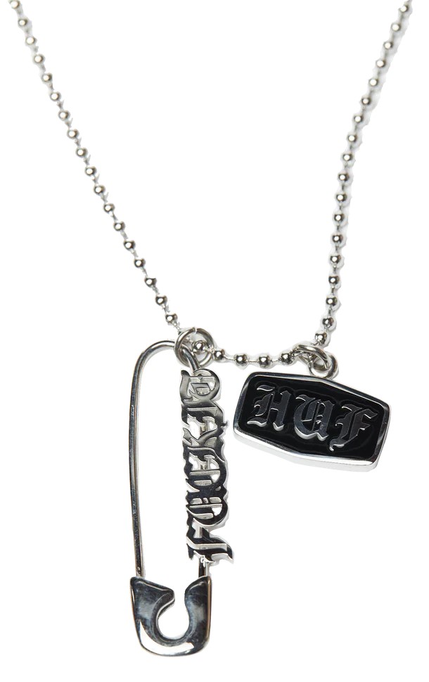 náhrdelník HUF OLD E PENDANT SILVER