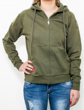 Electrip zip hood dk olive