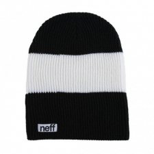 TRIO BEANIE/BLACK WHITE BLACK