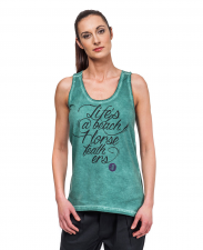 LIFE IS A BEACH TANK TOP (washed green)