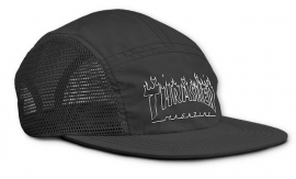 FLAME LOGO OUTLINE 5 PANEL BLACK