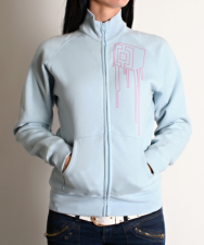Zipper sweat shot light blue