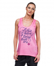 LIFE IS A BEACH TANK TOP (washed pink)