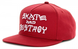 SKATE AND DESTROY SNAPBACK BLOOD RED