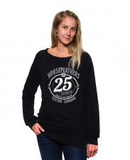 25HF WOMENS CREW SWEATSHIRT (black)