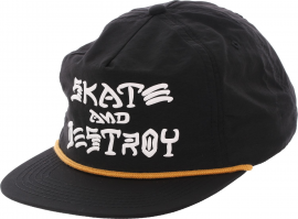 SKATE AND DESTROY PUFF INK SNAPBACK BLACK